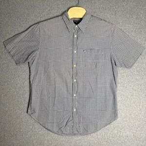 Polo Jeans Co. Ralph Lauren‎ Men's Blue Short Sleeve Checkered Shirt Size XL